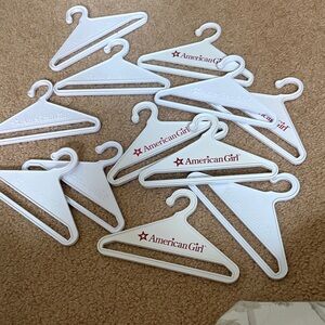 12 American Girl White Doll Clothes Hangers